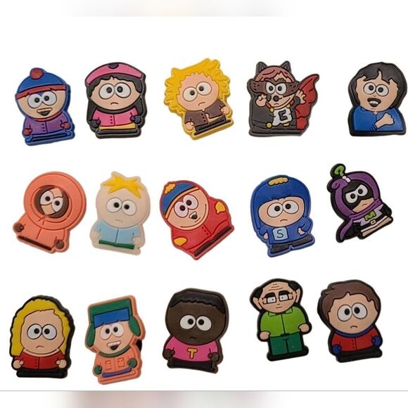 South Park 15-pc Croc Shoe Charms Kenny Kyle Stan Cartman Mysterion Wendy - Picture 1 of 5